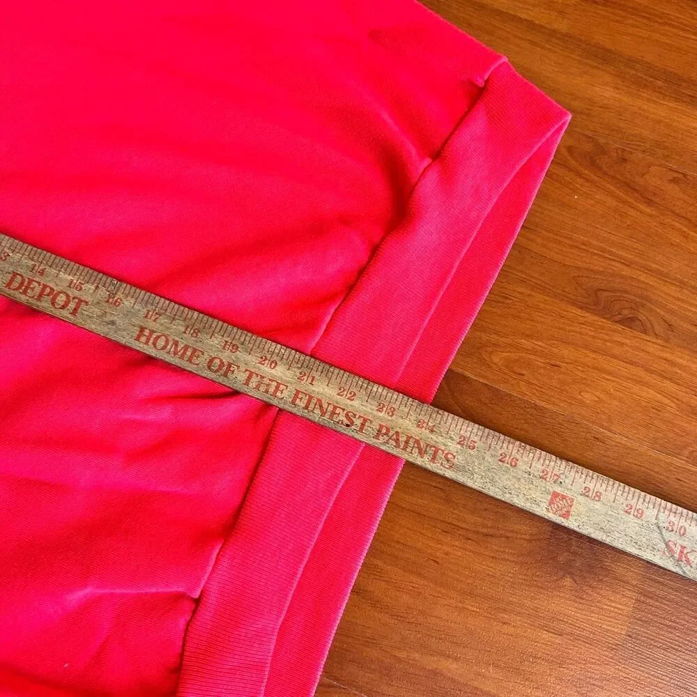 Vintage 1970s/80s bright red raglan stitch boxy crewneck